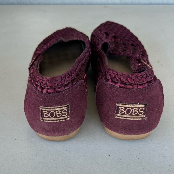 Skechers BOBS Woven Flats Women’s Size 7 Plum Memory Foam Comfort Slip Ons - Picture 3 of 4